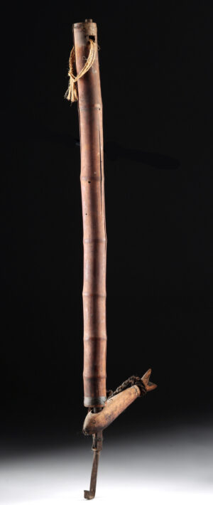 Lot 14c, Auction 3/19/2026: 1930s Japanese Jizai Kagi Hearth Hook w/ Fish Ornament