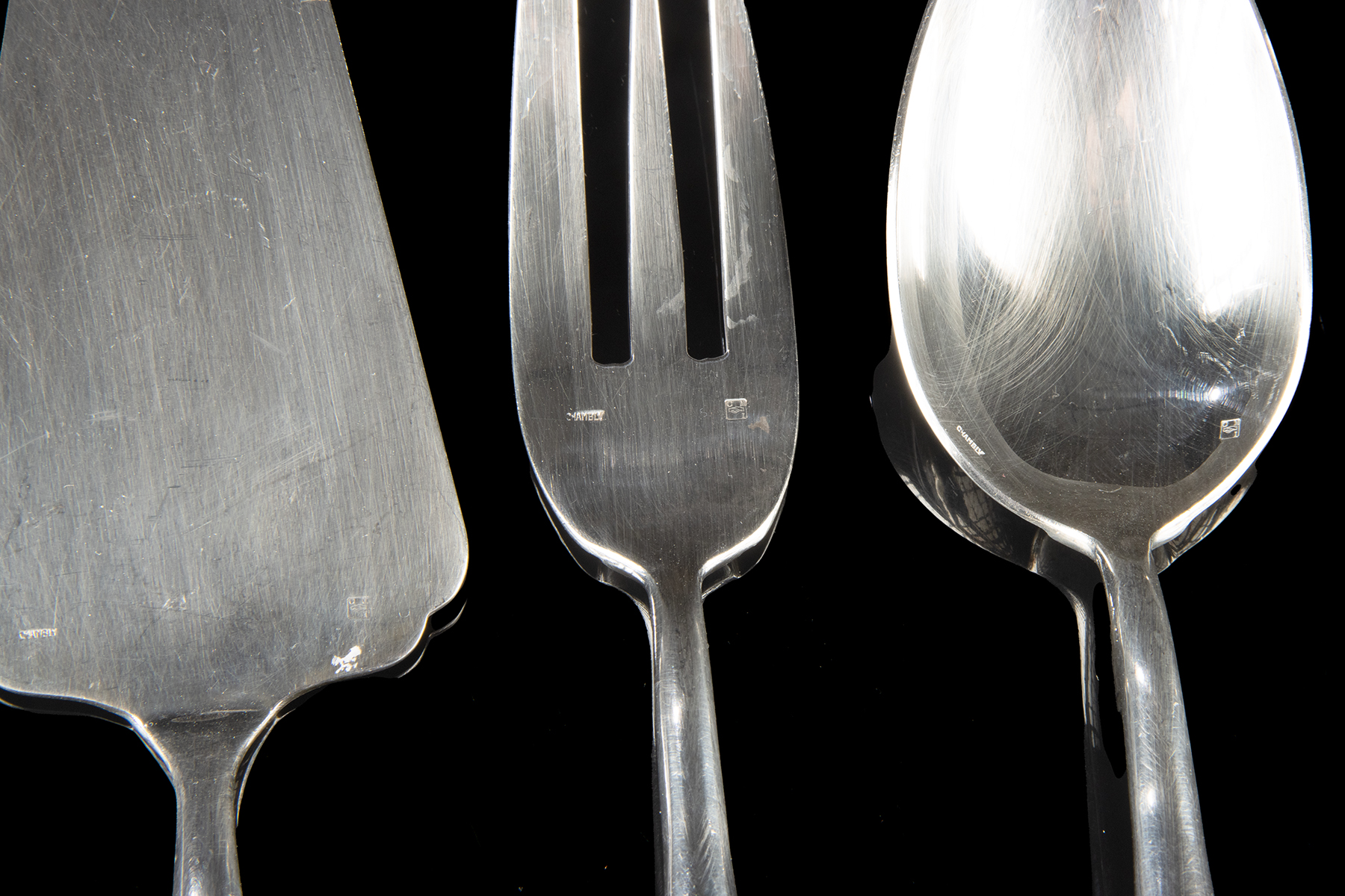 Lot 347, Auction 3/19/2026: French Chambly Arlequin Sterling Silver Flatware 69 pcs - Image 3