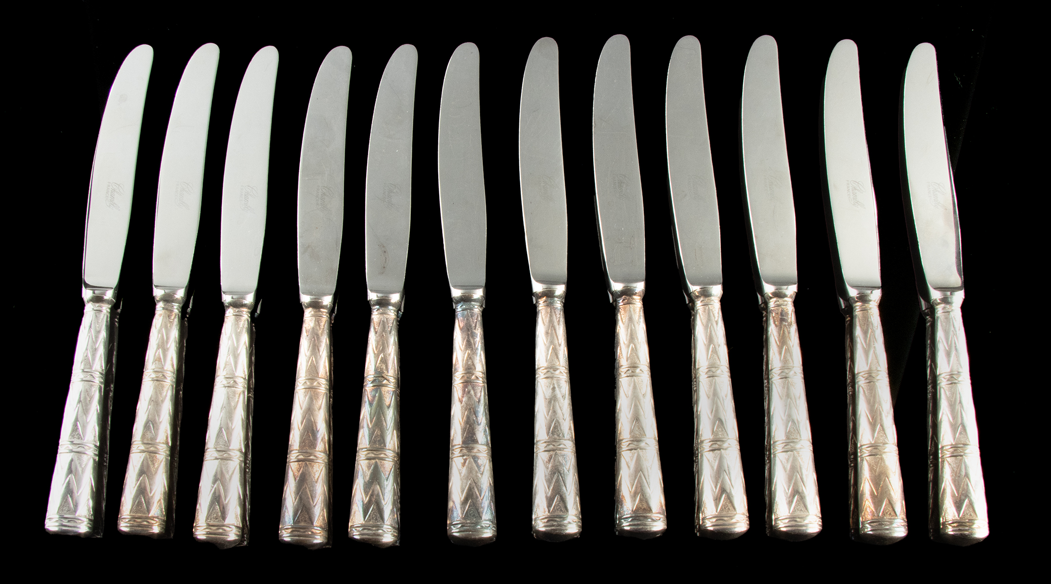 Lot 347, Auction 3/19/2026: French Chambly Arlequin Sterling Silver Flatware 69 pcs - Image 8