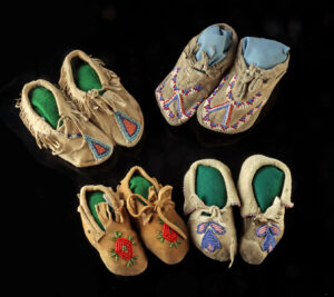 Lot 262a, Auction 3/19/2026: Native American Four Pairs of Child Beaded Moccasins