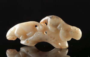 Lot 42, Auction 3/19/2026: Chinese Qing Jade Carving w/ Felines