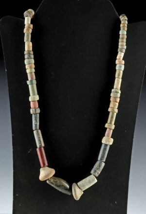 Lot 212a, Auction 3/19/2026: Pre-Columbian Stone & Pottery Bead Necklace