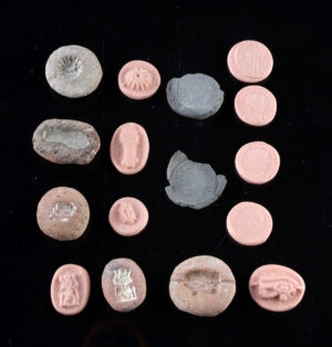 Lot 107a, Auction 3/19/2026: 7 Egyptian & Roman Pottery Molds w/ Impressions
