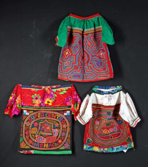 Lot 307a, Auction 3/19/2026: Three Panama Kuna Mola Textile Blouses