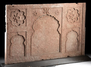 Lot 70, Auction 3/19/2026: Indian Mughal 18th C. Sandstone Panel, ex-Sotheby's