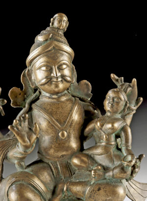 Lot 71, Auction 3/19/2026: 18th C. Indian Bronze - Shiva w/ Parvati Holding Bowl