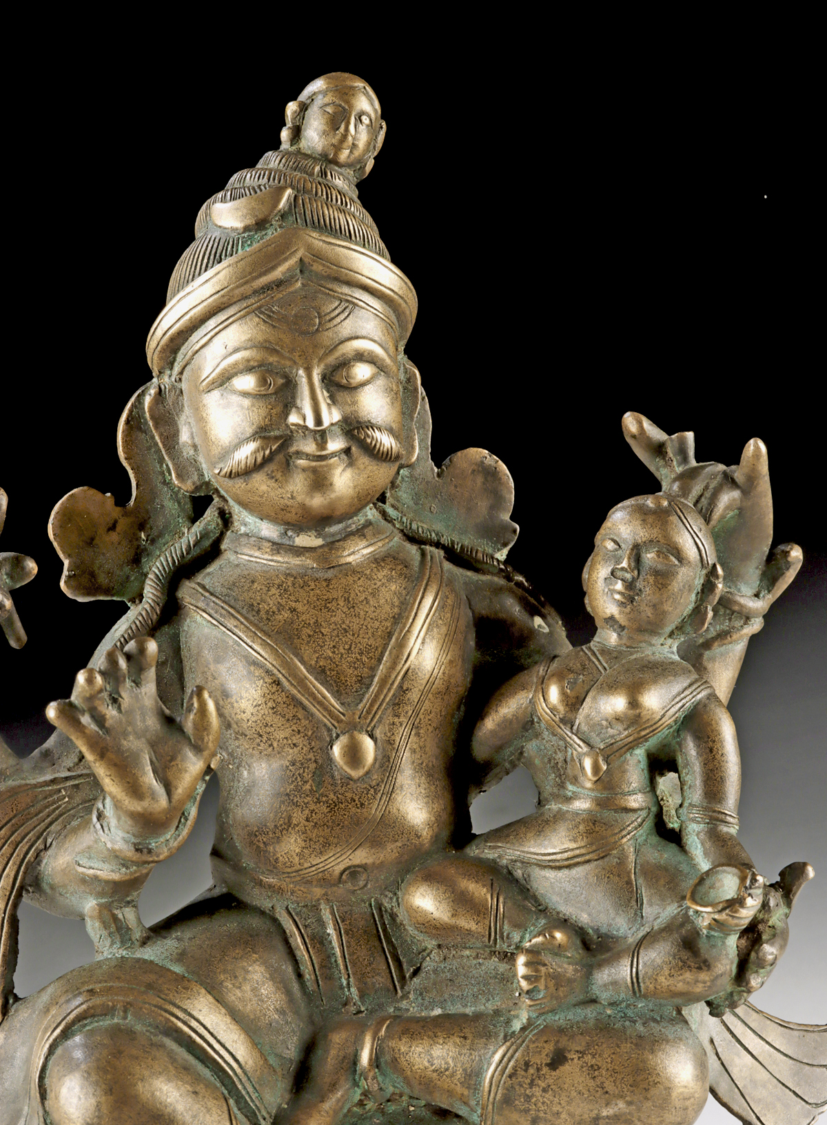 Lot 71, Auction 3/19/2026: 18th C. Indian Bronze - Shiva w/ Parvati Holding Bowl