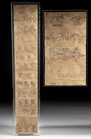 Lot 6, Auction 3/19/2026: 19th C. Tai-Burmese Spirit Manuscript - Yantra Diagrams