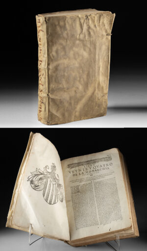 Lot 333, Auction 3/19/2026: 1st Ed. "Monarchia Ecclesiastica" 1620 - Juan de Pineda