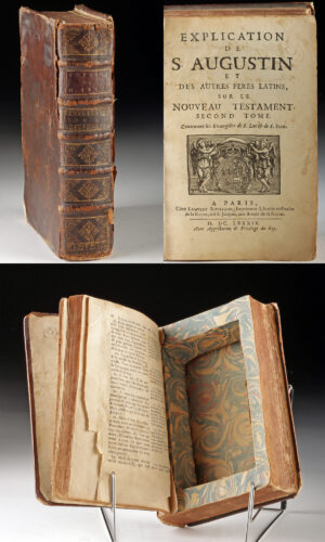 Lot 336, Auction 3/19/2026: 17th C. French Book Safe - St. Augustine Commentary