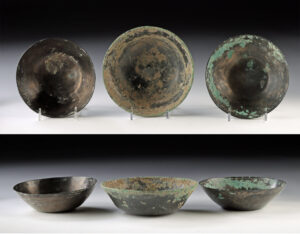 Lot 81, Auction 3/19/2026: Sasanian Bronze Bowls - Set of Three