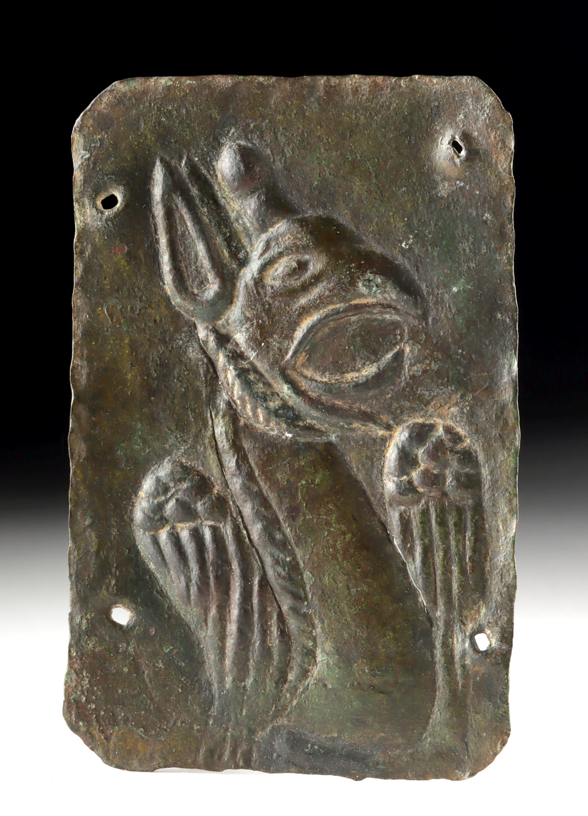 Lot 78, Auction 3/19/2026: Ancient Persian Achaemenid Copper Plaque of Griffin