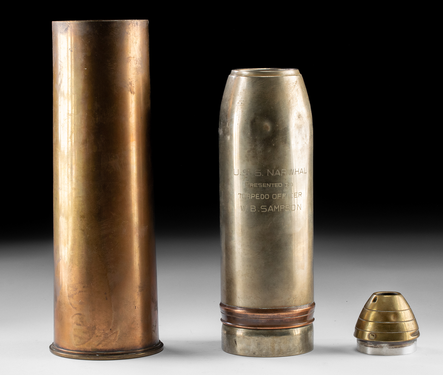 Lot 311, Auction 3/19/2026: 1917 Gorham Cocktail Shaker Shrapnel Shell 18 Pounder - Image 4
