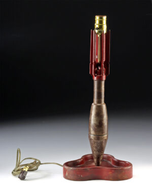 Lot 311b, Auction 3/19/2026: WWII USA SIMCO Bazooka Practice Rocket Lamp