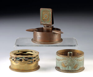 Lot 311e, Auction 3/19/2026: WWI & WWII Trench Art Ashtray Group, 3 pcs