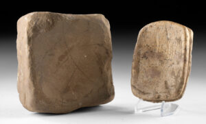 Lot 230a, Auction 3/19/2026: Two Native American Stone Abraders - Tool Sharpeners