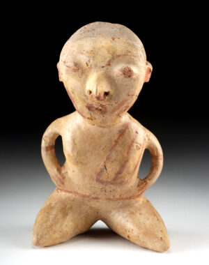 Lot 175, Auction 3/19/2026: Nayarit Chinesco Pottery Seated Female Figure