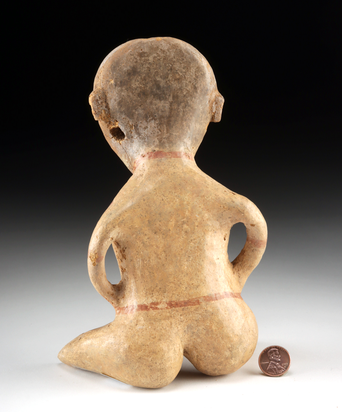 Lot 175, Auction 3/19/2026: Nayarit Chinesco Pottery Seated Female Figure - Image 3
