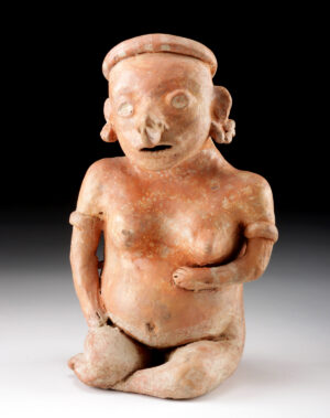 Lot 178, Auction 3/19/2026: Nayarit Seated Pregnant Female Effigy Figure