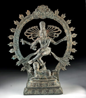 Lot 76, Auction 3/19/2026: Indian Brass Shiva Nataraja Lord of the Dance Sculpture