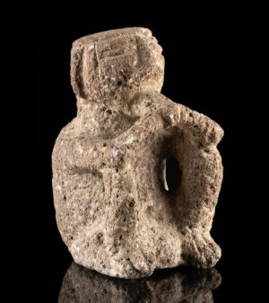 Lot 206, Auction 3/19/2026: Pre-Columbian Costa Rican Volcanic Stone Seated Figure