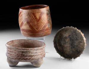 Lot 172, Auction 3/19/2026: Three Michoacan, Chupicuaro, & Aztec Pottery Vessels