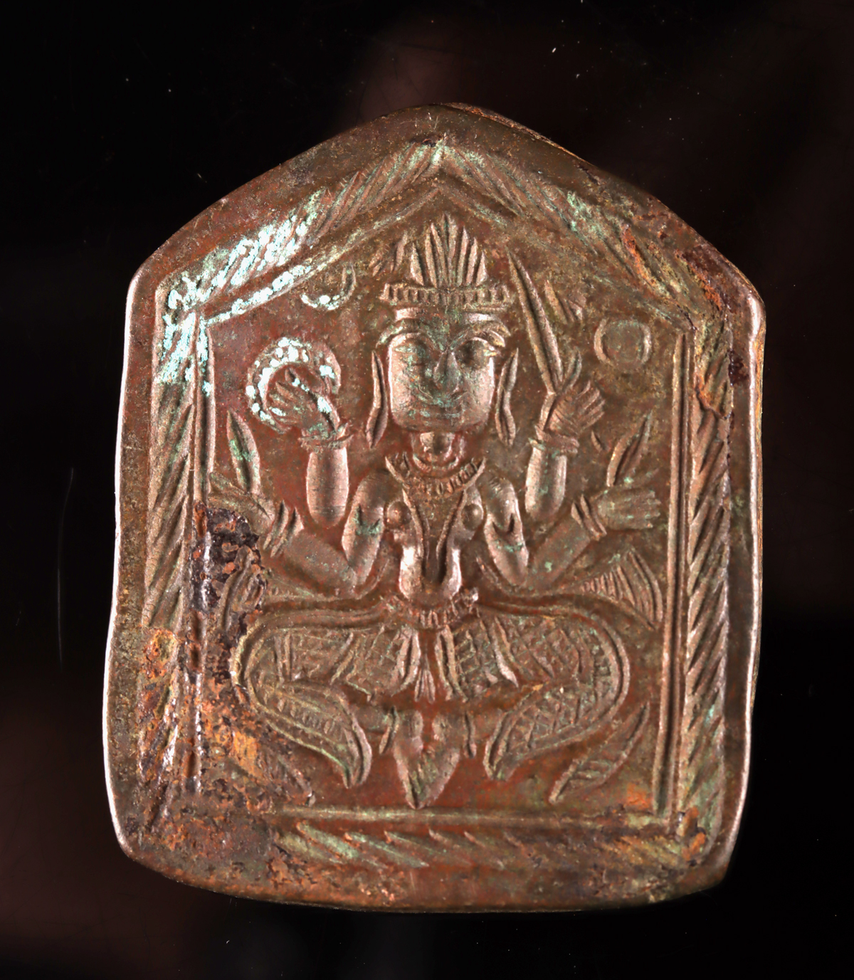 Lot 74, Auction 3/19/2026: Four Indian Hindu Jewelry Pendant Molds of Deities - Image 4