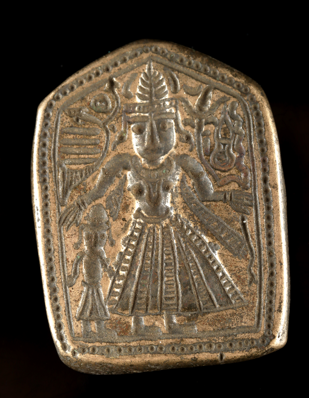 Lot 74, Auction 3/19/2026: Four Indian Hindu Jewelry Pendant Molds of Deities - Image 6