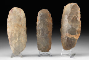 Lot 279, Auction 3/19/2026: Three Neolithic African Chert Stone Hand Axes