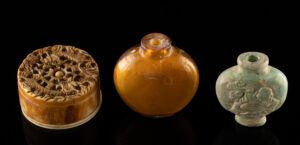 Lot 46, Auction 3/19/2026: Qing Dynasty Chinese Snuff Bottles & Ivory Box, 3 pcs