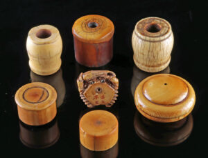 Lot 39, Auction 3/19/2026: Chinese Qing Dynasty Ivory Smoking Pipe Fittings, 8 pcs