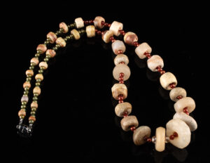 Lot 304, Auction 3/19/2026: Ancient Quartzite & Agate Bead Wearable Necklace