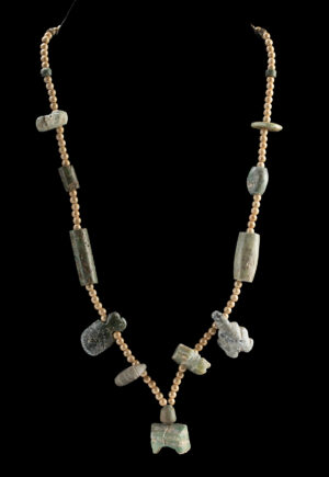 Lot 164a, Auction 3/19/2026: Pre-Columbian Jade & Greenstone Bead Necklace