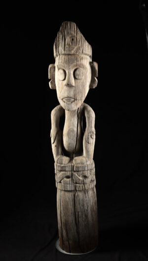 Lot 300a, Auction 3/19/2026: Tall Dayak Wood Hampatong Ancestor Guardian Figure