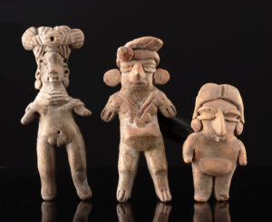 Lot 172a, Auction 3/19/2026: 2 Michoacan & 1 Chupicuaro Pottery Standing Figures