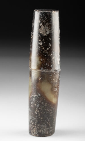 Lot 20, Auction 3/19/2026: Chinese Neolithic Nephrite Jade Cong Core - Qijia