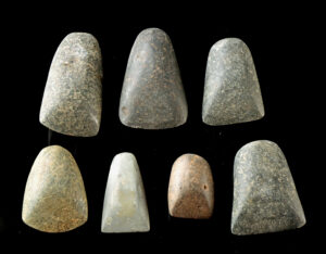 Lot 190a, Auction 3/19/2026: Lot of 7 Miniature Maya Stone Celts