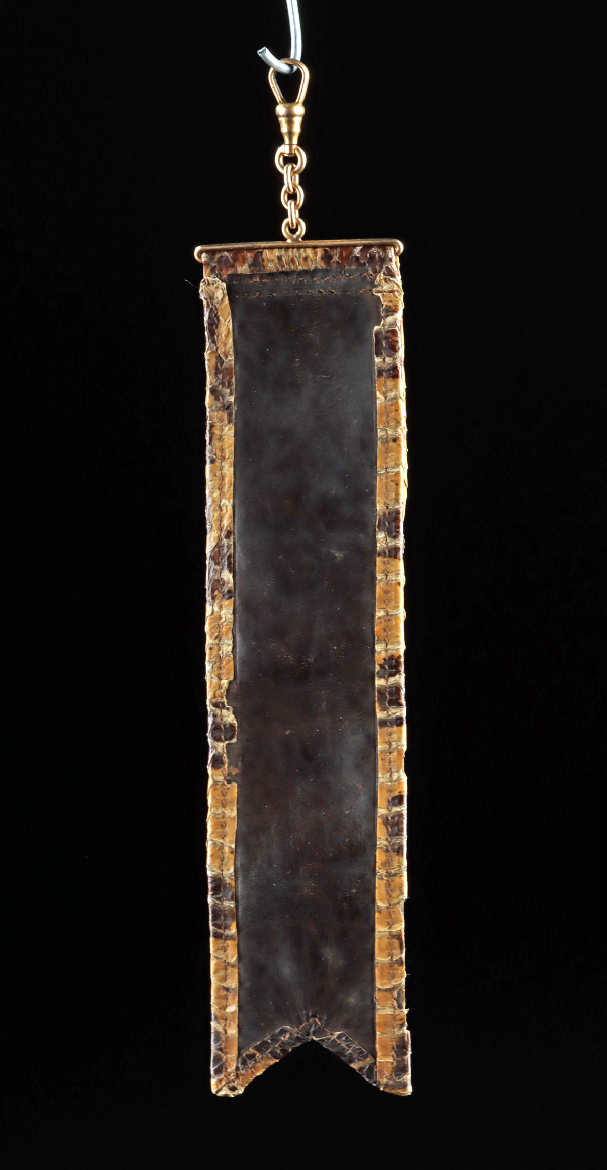 Lot 321, Auction 3/19/2026: 19th C. Gold Watch Fob on Rattlesnake Skin Strap - Image 3