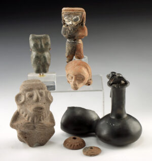 Lot 161a, Auction 3/19/2026: 6 Pre-Columbian Pottery and Greenstone Artifacts