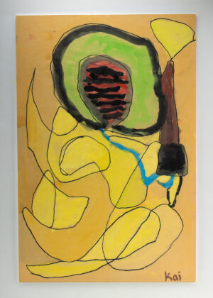 Lot 368, Auction 3/19/2026: Abstract Mixed Media Painting by Kai