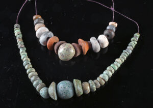 Lot 163, Auction 3/19/2026: Ancient Mesoamerican Omphacite Jade & Pottery Beads