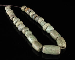 Lot 162, Auction 3/19/2026: 26 Mesoamerican Maya Jadeite & Greenstone Beads