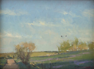 Lot 369, Auction 3/19/2026: Marc Hanson Oil "Against the Spring Wind Together" 2014