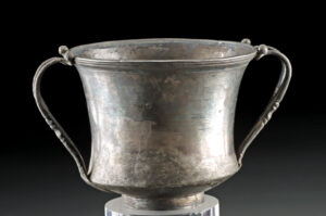 Roman Imperial Silver Cup with Twin Handles