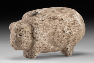 Lot 238, Auction 3/19/2026: Rare Anasazi Mimbres Coral Animal Effigy Carving