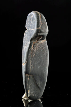 Lot 250, Auction 3/19/2026: Native American Black Stone Scraper / Adze Tool Blade
