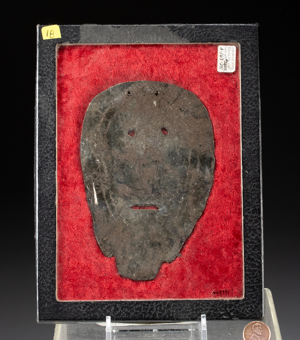 Lot 226, Auction 3/19/2026: Exceptionally Rare Ancient Hopewell Mica Sheet Mask - Image 3