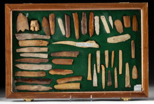 Lot 227, Auction 3/19/2026: Native American Archaic-Woodlands Bone Tool Collection