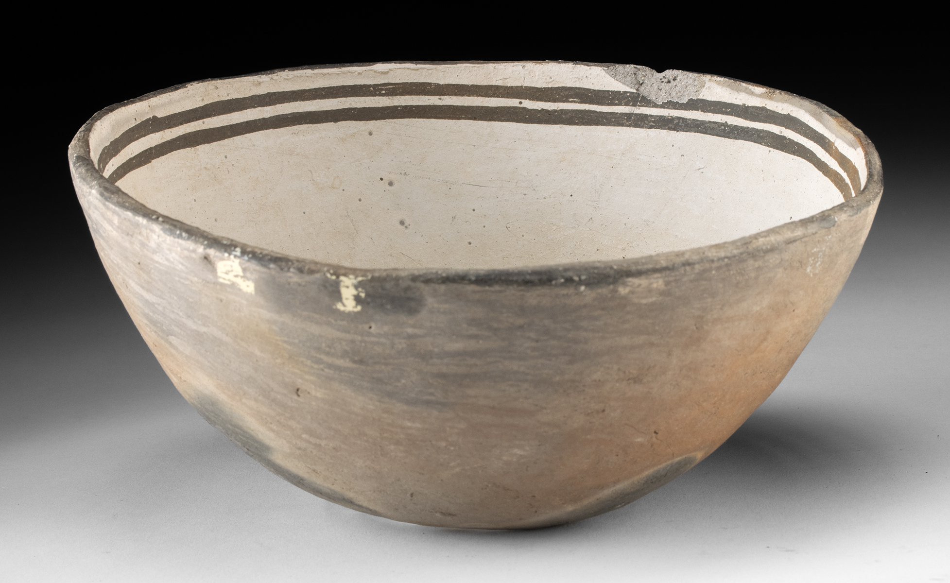 Choice Mimbres Rare Woman Figure Pottery Bowl - Image 4