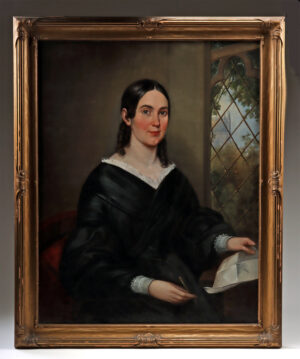 Lot 350, Auction 3/19/2026: 19th C. Portrait Painting of Selina Blair Wheat Patten